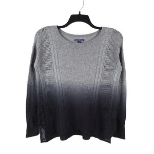 American Eagle Outfitters Sweater Womens Small Gray Long Sleeve Ombre Cable Knit